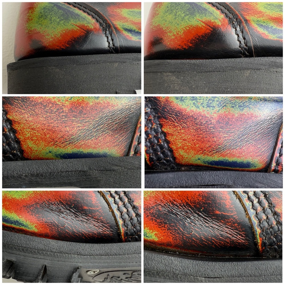 Vintage Getta Grip Dr. Martens MIE Thermal Rainbow Hot Spot Acid Boots UK 5 - Picture 14 of 16